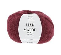 LANG YARNS »Malou Light« Häkelwolle, (50 Gramm), flauschige Baby-Alpaka-Wolle, DUNKELROT - 0062