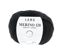 LANG YARNS »Merino 120« Häkelwolle, (50 Gramm), weiche, temperaturregelnde Merinowolle, no mulesing, SCHWARZ - 0004