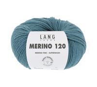 LANG YARNS »Merino 120« Häkelwolle, (50 Gramm), weiche, temperaturregelnde Merinowolle, no mulesing, ATLANTIK - 0274