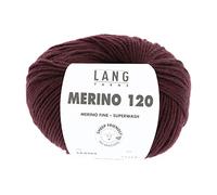 LANG YARNS Merino 120 - Farbe: Bordeaux (0364) - 50 g / ca. 120 m Wolle