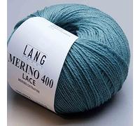 LANG YARNS »MERINO 400 LACE« Häkelwolle, (25 Gramm), Merino Lace-Garn, ATLANTIK - 0074