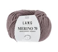 LANG YARNS »Merino 70« Häkelwolle, (50 Gramm), dickere Merinowolle mit kleinen formstabilen Polyesteranteil, BIANCO/ALTROSA - 0248