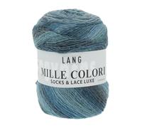 LANGYARNS - MILLE COLORI SOCKS & LACE LUXE - Farbe - TÜRKIS/PETROL-SILBER