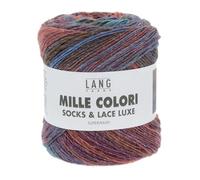 Lang Yarns Mille Colori Socks and LACE Luxe 859.0201 - Blau/Violett/Braun