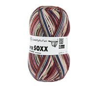 Lang Yarns - Super Soxx Color 4-fach 0393 braun rosa gelb 100 g