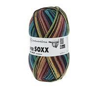 Lang Yarns - Super Soxx Color 4-fach 0402 grün gelb blau 100 g