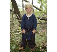 Langärmelige Mittelalter-Tunika / Leibhemd Arn für Kinder, blau,...