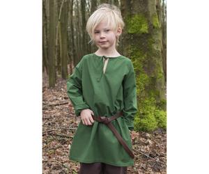 Langärmelige Mittelalter-Tunika / Leibhemd Arn für Kinder, grün,...