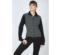 Langärmelige Strickjacke aus gestreiftem Strickstoff EU 38 / UK 10