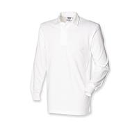 Langärmeliges Original Rugby Shirt für Männer von Front Row Gr. XL, weiß