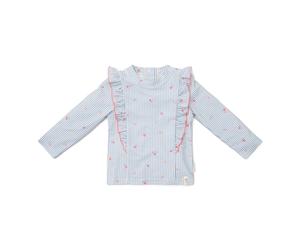 Langärmeliges Schwimmshirt Sunny Flowers Blue | Little Dutch - 86/92