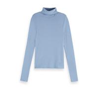 Langärmeliges T-Shirt mit Rollkragen, Faded Denim V441, S