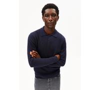 LANGÄRMLIGER STRICKPULLOVER | 100% Bio-Baumwolle - blau (L)