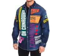 Langärmliges Jeanshemd für Herren mit Patches S74DM0505-S30341 ES 46