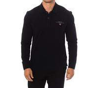 Langärmliges Poloshirt Elbas mit Reverskragen, NP0A4GJV für Herren, Schwarz , L