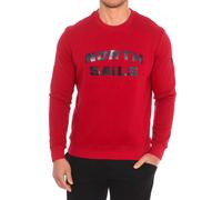 North Sails Logo Sweatshirt Rot Rundhals - Größe: S
