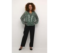 Langarmbluse KAFFE "Langarm-Bluse KAninna", Damen, Gr. 36, grün (garden topiary), Obermaterial: 100% Polyester PES., Blusen (63143304-36) garden topiary