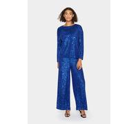 Langarm-Bluse Gerade Passform blue S
