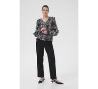 Langarmbluse KAFFE "Langarm-Bluse KAalica", Damen, Gr. 44, schwarz (schwarz, grau abstract graphic), Obermaterial: 100% Polyester PES., Blusen (50432469-44) schwarz, grau abstract graphic