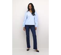 Langarm-Bluse Loose fit Blue / White Stripe blue white EU 42 / UK 14