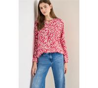 Langarmbluse CECIL, Damen, Gr. L (42), beetroot pink, Stoff, 100% Viskose, geblümt, klassisch normal, Rundhals, elastischer Bund, Blusen, aus softer Viskose (59187350-L) beetroot pink