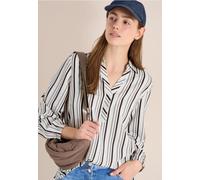 Langarmbluse CECIL, Damen, Gr. M (40), vanilleweiß, Stoff, 100% Viskose, gestreift, normal normal, V-Ausschnitt, elastischer Bund, Blusen, aus softer Viskose (54850453-M) vanilleweiß