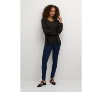 KAFFE Langarm-Bluse Amber Damen Bluse Amber Langarm V Ausschnitt Casual Shirt Black 44