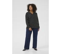 Langarm-Bluse Regular fit Black/ Chalk Dot Print black white EU 50 / UK 22