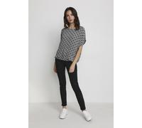 Langarm-Bluse Regular fit Black/Chalk/Rose Fan Print black multi EU 36 / UK 8