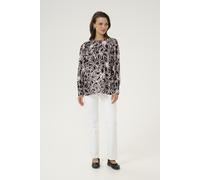 Langarmbluse KAFFE "Langarm-Bluse KAhannah", Damen, Gr. 40, schwarz (schwarz, light beige flower), Obermaterial: 80% Viskose CV. 20% Polyamid PA., Blusen (71059101-40) schwarz, light beige flower