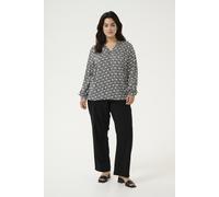 Langarm-Bluse Regular fit Black/Moonstruck Retro Print black darkgrey EU 48 / UK 20