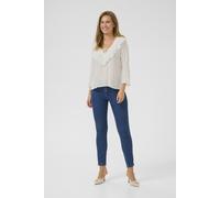Langarmbluse KAFFE "Langarm-Bluse KAjohanna", Damen, Gr. 44, chalk, Obermaterial: 100% Baumwolle CO., Blusen (33474447-44) chalk