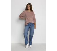 Langarm-Bluse Regular fit Dusty red / chalk leaf white red EU 34 / UK 6