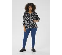 Langarm-Bluse Regular fit Marine Flower floral EU 50 / UK 22