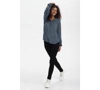 KAFFE Langarm-Bluse Amber Damen Bluse Amber Langarm V Ausschnitt Casual Shirt 42, Orion Blue