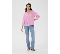 Langarmbluse CREAM "Langarm-Bluse CRVenta", Damen, Gr. 34, pink (begonia pink), Obermaterial: 70% Viskose CV. 30% Leinen LI., Blusen (24869352-34) begonia pink