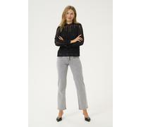 Langarmbluse CREAM "Langarm-Bluse CRTully", Damen, Gr. 38, schwarz (pitch schwarz), Obermaterial: 60% Polyamid PA. 40% Baumwolle CO., Blusen (88178632-38) pitch schwarz