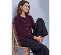 Langarm Cardigan mit Rundhals und Knöpfen