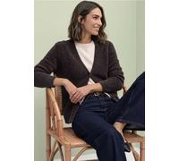 Langarm Cardigan mit V-Neck und Knöpfen