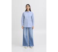 Langarmhemd ICHI "Langarm - Hemd IHGESTA", Damen, Gr. 40, N-Gr, blau (zen blau), Obermaterial: 100% Baumwolle CO., Hemden (99816325-40) zen blau