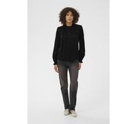 Langarmhemd KAFFE "Langarm - Hemd KAliliana", Damen, Gr. 46, N-Gr, schwarz deep, Obermaterial: 70% Viskose CV. 20% Nylon NY. 10% Leinen LI., Hemden (83565304-46) schwarz deep
