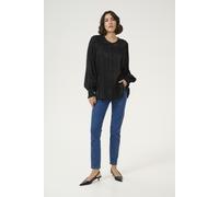 Langarmhemd KAFFE "Langarm - Hemd KAhaily", Damen, Gr. 38, N-Gr, schwarz (schwarz deep), Obermaterial: 55% Viskose CV. 45% Polyester PES., Hemden (98338833-38) schwarz deep