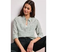 Langarm Hemdbluse aus Leinen