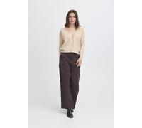 Strickjacke ICHI "Langarm IHDASILA", Damen, Gr. M, beige (oatmeal melange), Obermaterial: 54% Polyester PES. 23% Polyacryl PAN. 13% Nylon NY. 6% Wolle mw. 4% Elasthan EL., Strickjacken Strickjacke (27