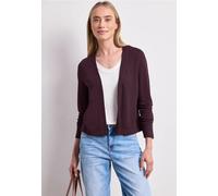 Cardigan STREET ONE, Damen, Gr. 42, rustic rouge, Stoff, 60% Viskose, 40% Polyester, unifarben, normal normal, ohne Ausschnitt, abgesteppt, Strickjacken, Feinstrick (59641835-42) rustic rouge
