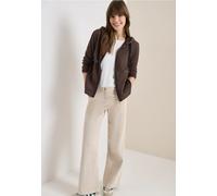 Kapuzensweatjacke CECIL, Damen, Gr. L (42), macchiato braun, Sweatware, Obermaterial: 80% Baumwolle, 15% Polyester, 5% Elasthan, unifarben, bequem hüftbedeckend, Rundhals, Bündchen, Sweatjacken, mit K