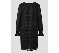 Langarm-Kleid aus Spitze mit Glitzergarn 32 schwarz 2171939.9999.32