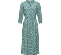 Maxikleid RAGWEAR "Meve", Damen, Gr. XL (42), Normalgrößen, blau (ocean), Obermaterial: 100% Viskose, figurumspielend knöchellang, V-Ausschnitt, Ärmel ohne Ärmelschlitz normaler Saum mit Druckknöpfen,