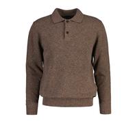 Langarm-Polo aus Mischwolle mit Melange-Effekt Gant Marron L