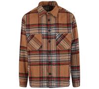 Langarm-Poloshirt 2Y PREMIUM "2Y Premium 2Y Premium Woven Shirt", Herren, Gr. L, beige, 50% Wolle, 50% Polyester, kariert, oversize, amerikanischer Ausschnitt, Shirts (70569330-L) beige